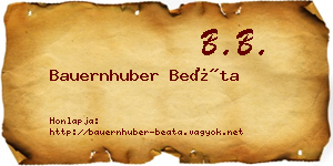 Bauernhuber Beáta névjegykártya